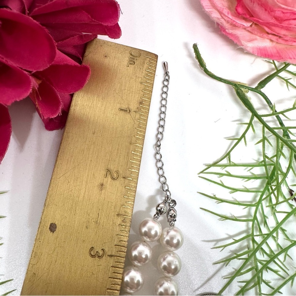 NEW⚜️Elegant Glass Pearl & Crystal Beaded Bracelet - Picture 8 of 8